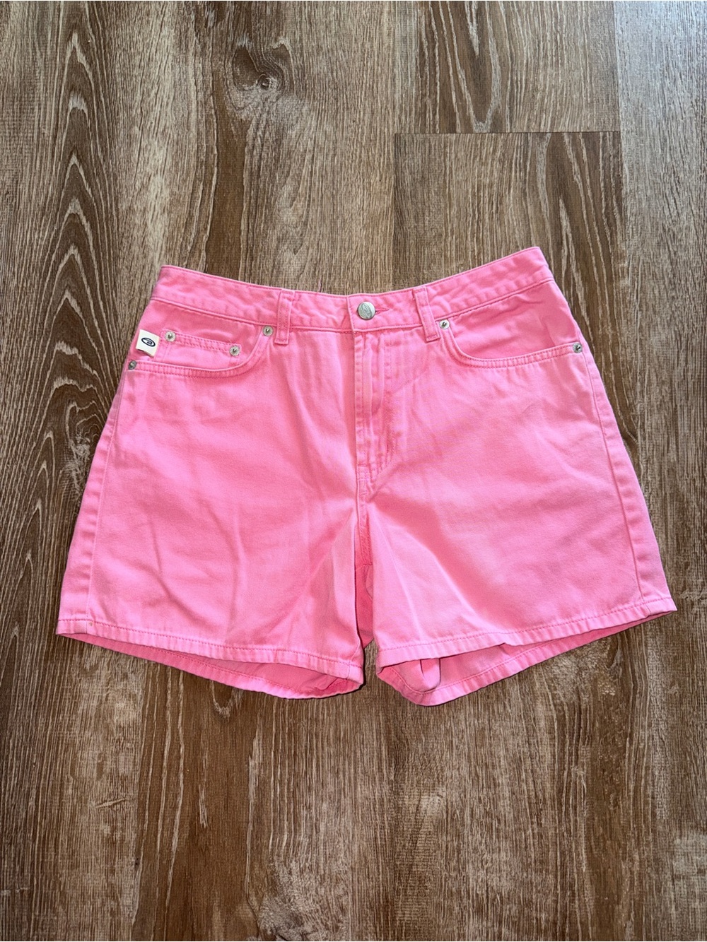 Vintage Y2K Bongo Women’s Pink High-Rise Cotton Shorts